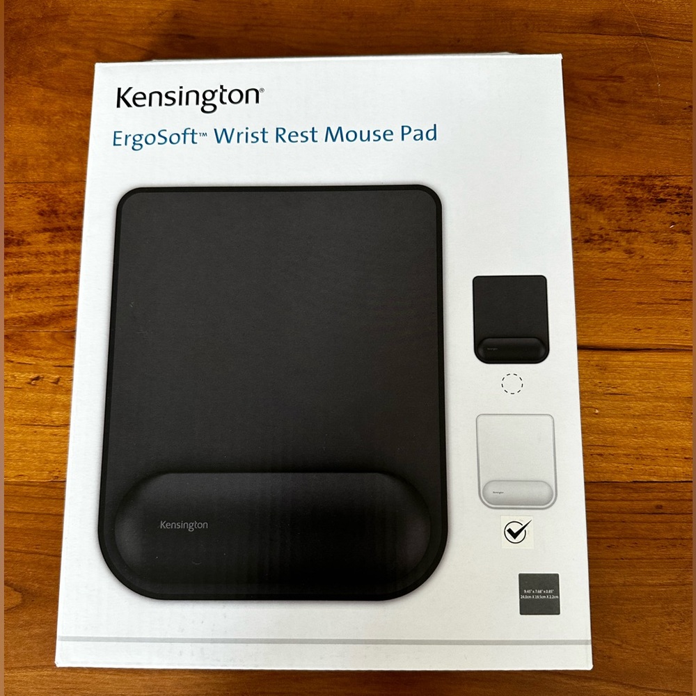 Brand New Kensington ErgoSoft Wrist Rest Mouse Pad Gray
